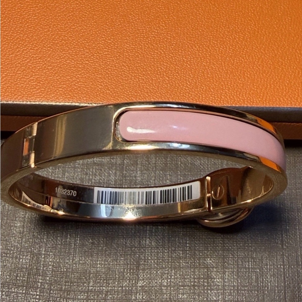 Hermès Mini Clic Chaine d'Ancre bracelet Size PM Rose F1 02 63 - Picture 5 of 16